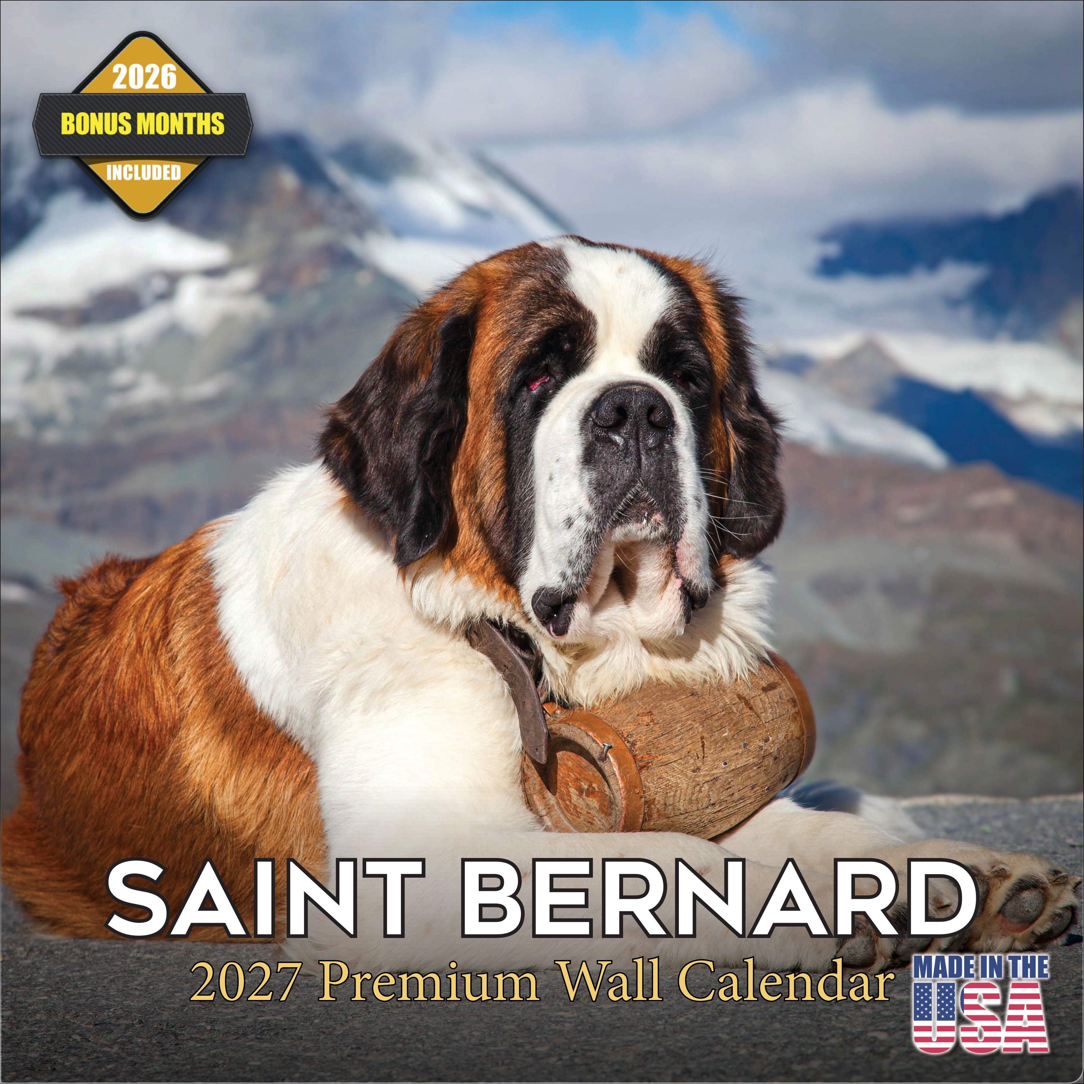 St Bernard Wall Calendar 2027 - 12