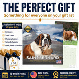 St Bernard Wall Calendar 2027 - 12" x 12" Monthly Loyal & Courageous Saint Bernard Giant Breed Calendar
