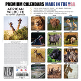 African Wildlife Wall Calendar 2027 - 12" x 12" Monthly Safari & Great Migration Photography Calendar