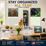 African Wildlife Wall Calendar 2027 - 12" x 12" Monthly Safari & Great Migration Photography Calendar