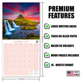 Iceland Wall Calendar 2027 - 12" x 12" Monthly Nordic Volcanic Landscapes & Arctic Travel Scenery Calendar