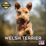 Welsh Terrier Wall Calendar 2027 - 12" x 12" Monthly Spirited & Courageous Welsh Terrier Dog Breed Calendar