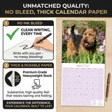 Welsh Terrier Wall Calendar 2027 - 12" x 12" Monthly Spirited & Courageous Welsh Terrier Dog Breed Calendar