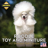 Poodle Toy & Miniature Wall Calendar 2027 - 12" x 12" Monthly Spirited & Affectionate Small Poodle Breed Calendar