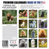 Poodle Toy & Miniature Wall Calendar 2027 - 12" x 12" Monthly Spirited & Affectionate Small Poodle Breed Calendar