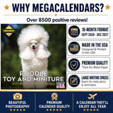 Poodle Toy & Miniature Wall Calendar 2027 - 12" x 12" Monthly Spirited & Affectionate Small Poodle Breed Calendar