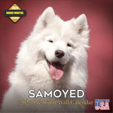 Samoyed Wall Calendar 2027 - 12" x 12" Monthly Friendly & Graceful Samoyed Dog Breed Calendar