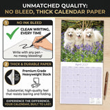Samoyed Wall Calendar 2027 - 12" x 12" Monthly Friendly & Graceful Samoyed Dog Breed Calendar