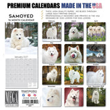 Samoyed Wall Calendar 2027 - 12" x 12" Monthly Friendly & Graceful Samoyed Dog Breed Calendar