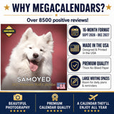 Samoyed Wall Calendar 2027 - 12" x 12" Monthly Friendly & Graceful Samoyed Dog Breed Calendar