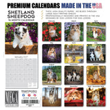 Shetland Sheepdog Wall Calendar 2027 - 12" x 12" Monthly Bright & Loyal Sheltie Herding Dog Breed Calendar