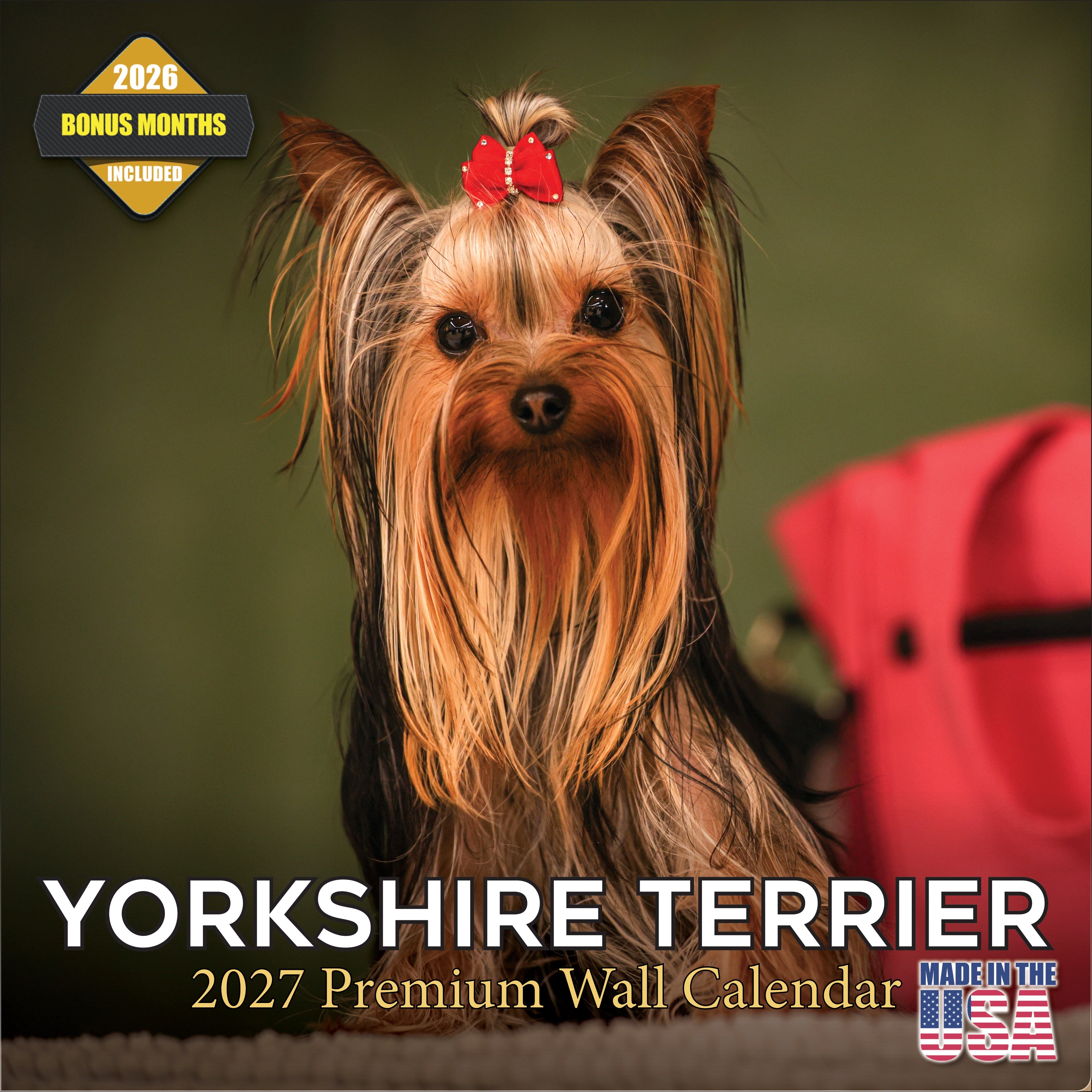 Yorkshire Terrier Wall Calendar 2027 - 12
