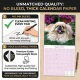 Pekingese Wall Calendar 2027 - 12" x 12" Monthly Regal Lion Dog & Ancient Toy Companion Calendar