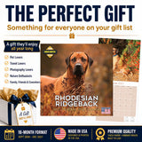 Rhodesian Ridgeback Wall Calendar 2027 - 12" x 12" Monthly Powerful & Dignified Ridgeback Dog Breed Calendar