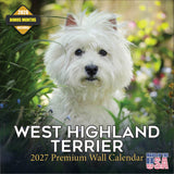 West Highland Terrier Wall Calendar 2027 - 12" x 12" Monthly Loyal & Spirited Westie Dog Breed Calendar
