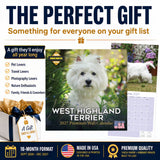 West Highland Terrier Wall Calendar 2027 - 12" x 12" Monthly Loyal & Spirited Westie Dog Breed Calendar