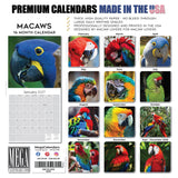 Macaws Wall Calendar 2027 - 12" x 12" Monthly Bird Breed Calendar