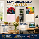 Macaws Wall Calendar 2027 - 12" x 12" Monthly Bird Breed Calendar