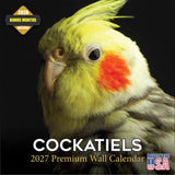 Cockatiels Wall Calendar 2027 - 12" x 12" Monthly Bird Breed Calendar