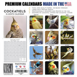 Cockatiels Wall Calendar 2027 - 12" x 12" Monthly Bird Breed Calendar