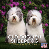 Old English Sheepdog Wall Calendar 2027 - 12" x 12" Monthly Playful Shaggy & Fluffy Bear-Like Herding Dog Calendar