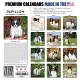 Papillon Wall Calendar 2027 - 12" x 12" Monthly Intelligent Butterfly Ear & Graceful Toy Spaniel Calendar