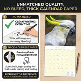 Cockatoos Wall Calendar 2027 - 12" x 12" Monthly Bird Breed Calendar