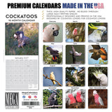 Cockatoos Wall Calendar 2027 - 12" x 12" Monthly Bird Breed Calendar
