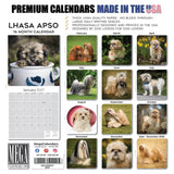 Lhasa Apso Wall Calendar 2027 - 12" x 12" Monthly Regal Long-Haired & Sentinel Tibetan Companion Calendar