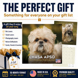 Lhasa Apso Wall Calendar 2027 - 12" x 12" Monthly Regal Long-Haired & Sentinel Tibetan Companion Calendar