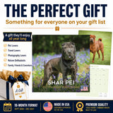 Shar Pei Wall Calendar 2027 - 12" x 12" Monthly Loyal & Independent Wrinkle Dog Breed Calendar