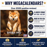 Shiba Inu Wall Calendar 2027 - 12" x 12" Monthly Spirited & Independent Japanese Dog Breed Calendar