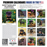Rottweiler Puppies Wall Calendar 2027 - 12" x 12" Monthly Heartwarming & Playful Rottie Puppy Breed Calendar