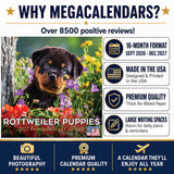 Rottweiler Puppies Wall Calendar 2027 - 12" x 12" Monthly Heartwarming & Playful Rottie Puppy Breed Calendar