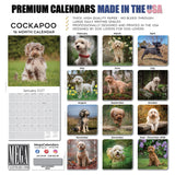 Cockapoo Wall Calendar 2027 - 12" x 12" Monthly Joyful & Affectionate Designer Cocker Poodle Calendar