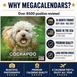 Cockapoo Wall Calendar 2027 - 12" x 12" Monthly Joyful & Affectionate Designer Cocker Poodle Calendar