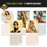 Vintage Pin Ups Wall Calendar 2027 - 12" x 12" Monthly Timeless Nostalgic Glamour & Art History Calendar