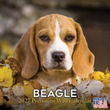 Beagle Wall Calendar 2027 - 12" x 12" Monthly Merry & Curious Scent Hound Dog Calendar