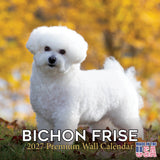Bichon Frise Wall Calendar 2027 - 12" x 12" Monthly Cheerful Fluffy Toy Dog Breed Calendar