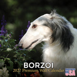Borzoi Wall Calendar 2027 - 12" x 12" Monthly Regal Graceful Russian Sighthound Calendar