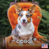 Corgi Wall Calendar 2027 - 12" x 12" Monthly Playful Pembroke & Cardigan Welsh Corgi Herding Calendar
