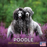 Poodle Wall Calendar 2027 - 12" x 12" Monthly Intelligent & Elegant Standard Poodle Breed Calendar