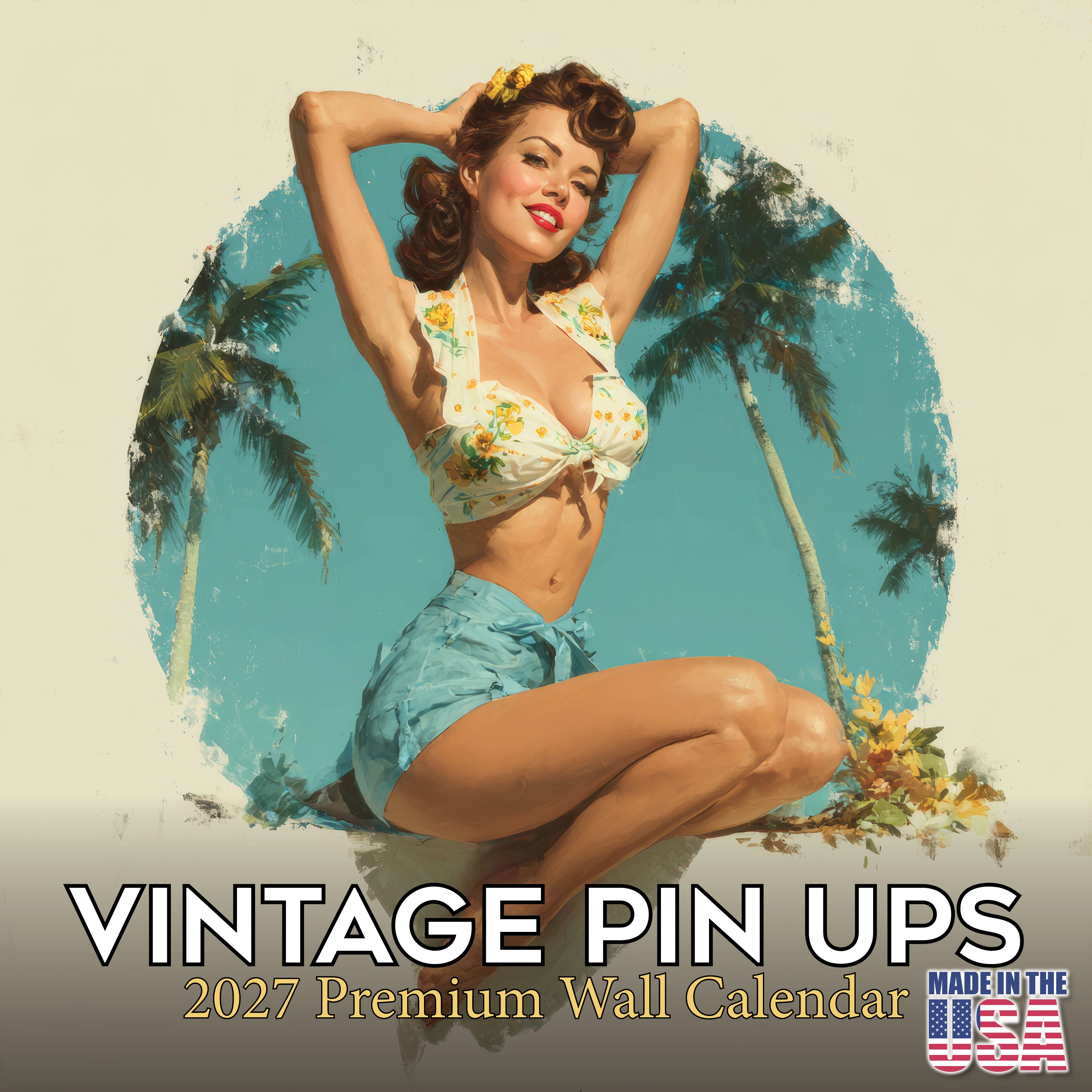 Vintage Pin Ups Wall Calendar 2027 - 12