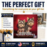 Yorkshire Terrier Puppies Wall Calendar 2027 - 12" x 12" Monthly Cute Playful Silky Toy Dog Breed Calendar