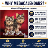 Yorkshire Terrier Puppies Wall Calendar 2027 - 12" x 12" Monthly Cute Playful Silky Toy Dog Breed Calendar