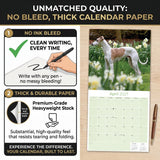Whippet Wall Calendar 2027 - 12" x 12" Monthly Sleek & Athletic Sighthound Dog Breed Calendar