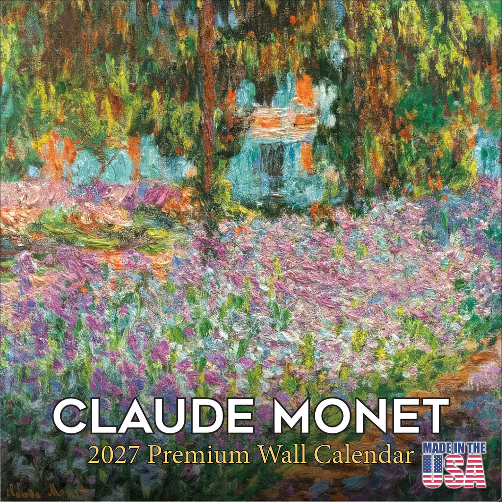Claude Monet Wall Calendar 2027 - 12" x 12" Monthly Classic French Impressionist Oil Painting Art Calendar