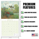 Claude Monet Wall Calendar 2027 - 12" x 12" Monthly Classic French Impressionist Oil Painting Art Calendar