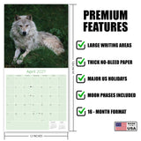 Wolves Wall Calendar 2027 - 12" x 12" Monthly Majestic & Powerful Wild Wolf Wildlife Nature Calendar
