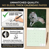 Wolves Wall Calendar 2027 - 12" x 12" Monthly Majestic & Powerful Wild Wolf Wildlife Nature Calendar